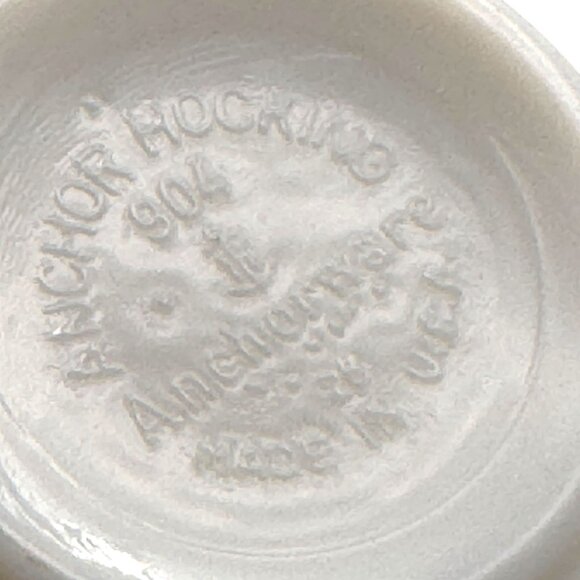 Anchor Hocking Anchorware 904 Milk Glass Bullion Soup Custard Bowls Set 6 Vtg - Picture 3 of 8